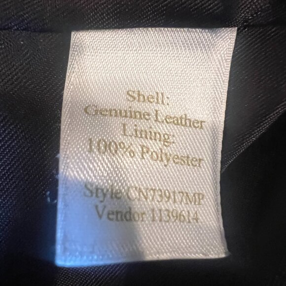 Ladies Black Leather jacket with pockets, made by Caslon, size Petite Small - Picture 10 of 11
